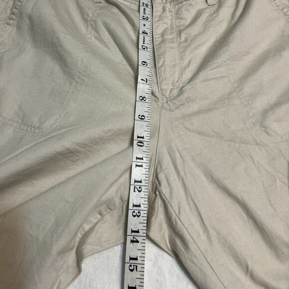 GAP Girlfriend Jogger Pants Women’s Size 14 Beige Khaki Casual Elastic Waist - Picture 7 of 8